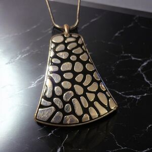 18-inch Silver tone Pendant Necklace with a beautiful black shiny chain.